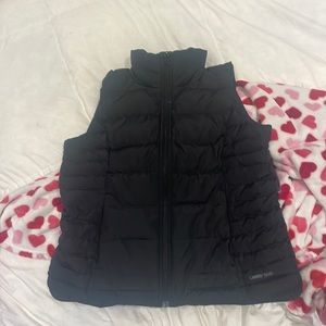 Lands end black womens petite down puffer vest